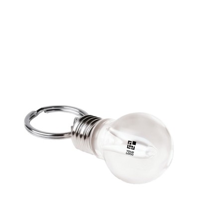 Porte-clés publicitaire en forme d'ampoule couleur  transparent