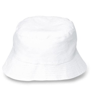 Chapeau publicitaire de plage couleur  blanc