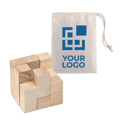 Puzzle en bois pour publicité et entreprises avec zone d'impression