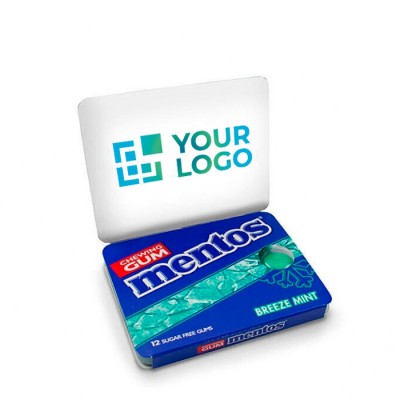 Paquet de chewing-gums mentos publicitaire avec zone d'impression