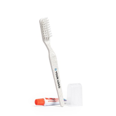Brosse à dents écologique avec dentifrice avec zone d'impression