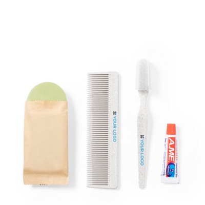 Brosse à dents, dentifrice, savon et peigne