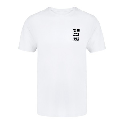 T-shirt blanc à col rond 100% coton Ring Spun 160 g/m²
