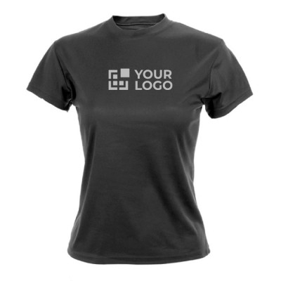 T-shirt technique imprimé avec le logo couleur noir