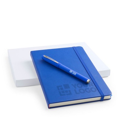 Set carnet et stylo dans un étui pour clients avec zone d'impression