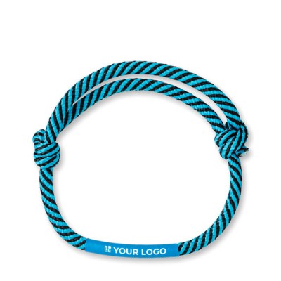 Bracelet corde personnalisable avec le logo