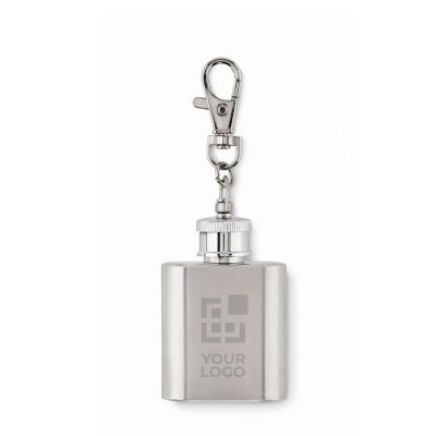 Porte-clés mini flasque en acier inoxydable capacité 28 ml