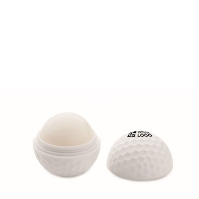 Baume à lèvres SPF10 vanille en ABS forme balle de golf