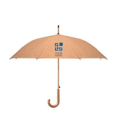 Parapluie personnalisé en liège couleur beige