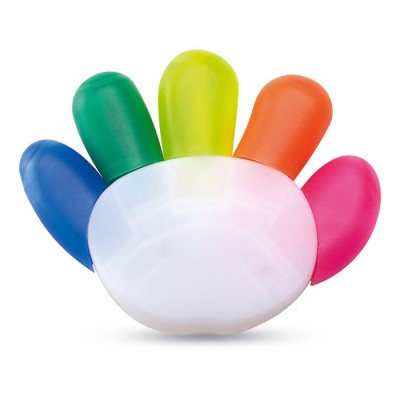 5 couleurs phosphorescentes dans une main couleur  multicolore