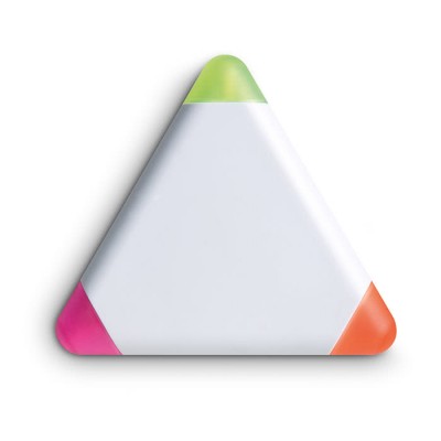 Marqueurs phosphorescents dans un triangle couleur  blanc