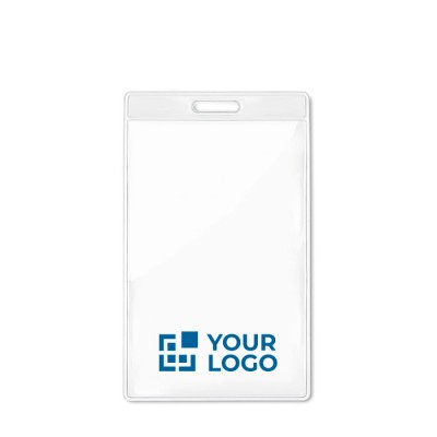 Porte-badge vertical transparent couleur  transparent