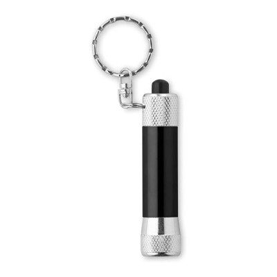 Porte-clés original avec lampe de poche couleur  noir