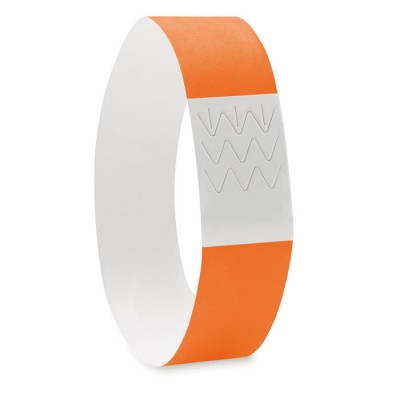Bracelet Tyvek personnalisé couleur  orange troisième vue