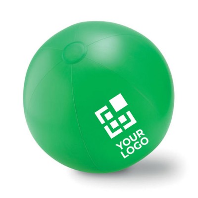 Ballon de plage personnalisé avec logo vue avec zone d'impression