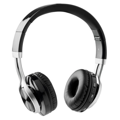 Écouteurs modernes avec logo imprimé couleur  noir