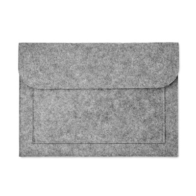 Porte-document personnalisable en feutre couleur gris