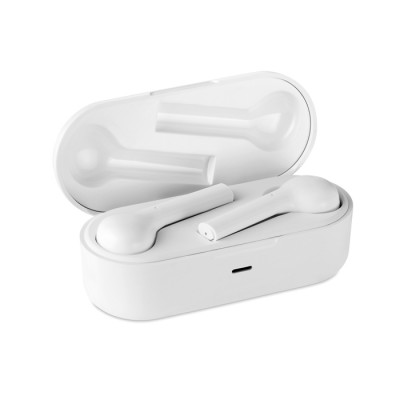 Écouteurs sans fil personnalisables couleur blanc