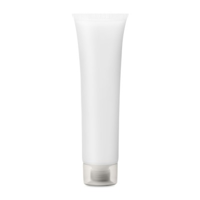 Flacon de lotion personnalisable avec logo couleur blanc
