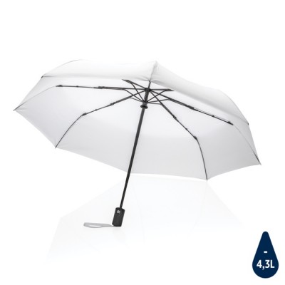 Parapluie à ouverture et fermeture à bouton couleur blanc