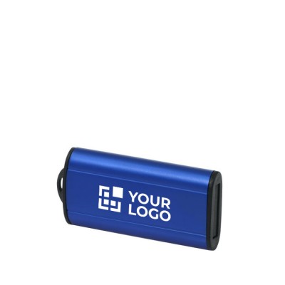 Clé USB personnalisée coulissante en couleurs argenté ouverte