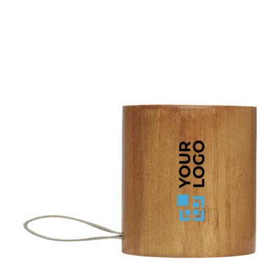 Haut-parleur personnalisable en bambou couleur bois