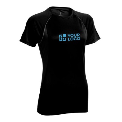 T-shirt technique de sport femmes 145 g/m2 couleur noir