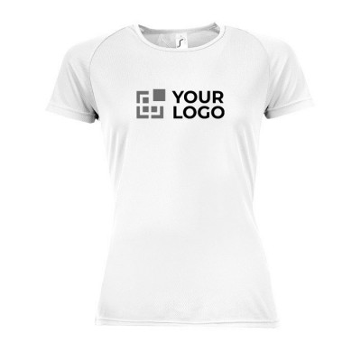 T-shirt de sport personnalisé pour femme avec zone d'impression