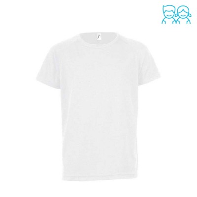 T-shirt imprimé avec logo pour enfant couleur blanc