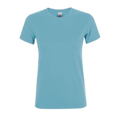T-shirt femme en coton pour entreprises couleur bleu ciel