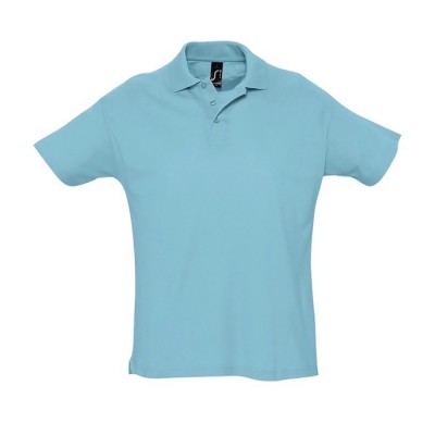 Polo en coton personnalisé avec la marque couleur bleu ciel