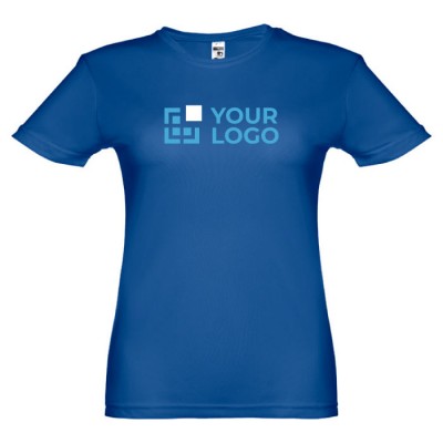 T-shirt femme technique en polyester 130 g/m2  couleur bleu roi première vue