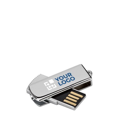 Clé USB avec logo et connexion UDP couleur argenté