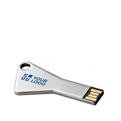 USB personnalisée en forme de clé couleur argenté