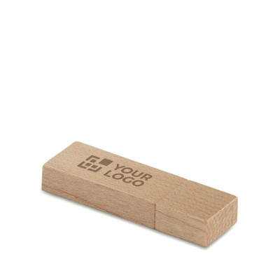 Clé USB en bois avec le logo