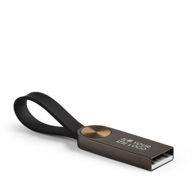 Clé USB en métal avec sangle en silicone