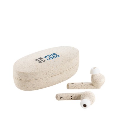 Écouteurs sans fil en fibres de paille de blé