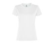 T-shirt femme en polyester recyclé 100 g/m² Roly Direct Slam  couleur blanc