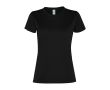 T-shirt femme en polyester recyclé 100 g/m² Roly Direct Slam  couleur noir