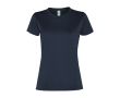 T-shirt femme en polyester recyclé 100 g/m² Roly Direct Slam  couleur bleu marine