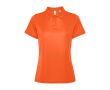 Polo pour femme en polyester recyclé 125 g/m² Roly Direct Tormo  couleur orange foncé