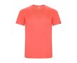 T-shirt technique en tissu recyclé 135 g/m² Roly Direct Imola  couleur corail