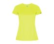 T-shirt en polyester recyclé pour femme 135 g/m² Roly Direct Imola  couleur jaune fluorescent