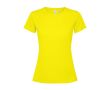 T-shirt technique recyclé pour femme 125 g/m² Roly Direct Estoril  couleur jaune fluorescent