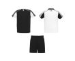 Ensemble unisexe 2 t-shirts et 1 short 140 g/m² Roly Direct Juve couleur blanc/noir