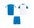 Ensemble unisexe 2 t-shirts et 1 short 140 g/m² Roly Direct Juve couleur blanc/bleu