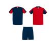 Ensemble unisexe 2 t-shirts et 1 short 140 g/m² Roly Direct Juve couleur rouge