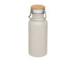 Gourde en acier inoxydable simple paroi avec bouchon en bambou 550 ml couleur sable