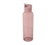 Bouteille transparente en plastique recyclé à poignée 650ml couleur rose pastel