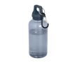 Bouteille en plastique recyclé transparent avec mousqueton 400ml couleur bleu bondi